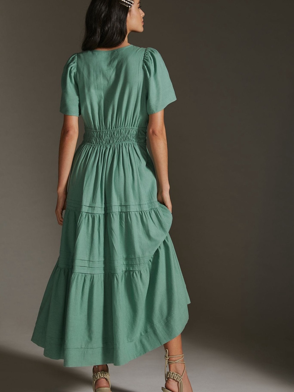 Anthropologie the Somerset Maxi Dress in Linen - Picture 3 of 10